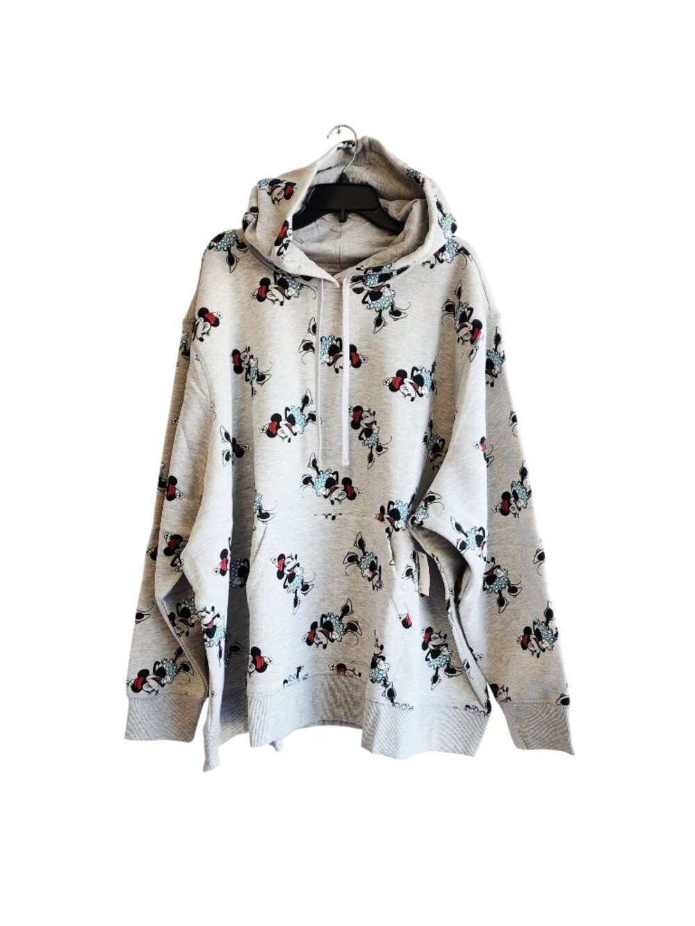 Disney Womens Minnie Mouse Gray Hoodie Sweatshirt 6X Plus